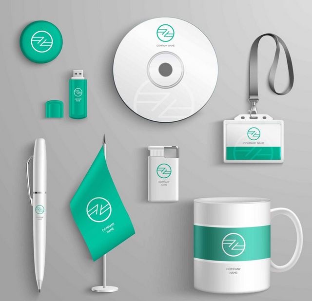 藍(lán)綠色辦公用品VI設(shè)計 以色彩激發(fā)高效與創(chuàng)新